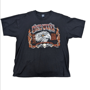 2004 Daytona Beach Bike Week Biker T-Shirt Black Bald Eagle Size XL
